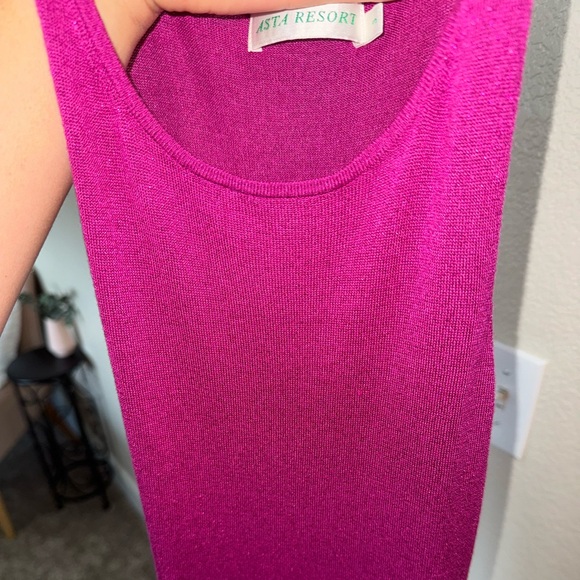 Asta Resort Natalia Dress Magenta Jersey - Picture 4 of 5
